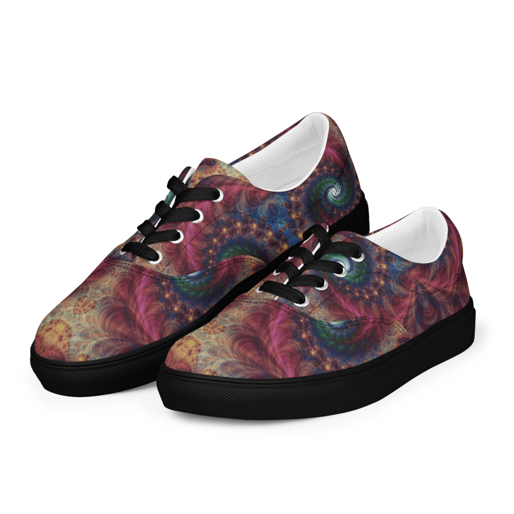 Women's Fractals Multicolor Festival Lace-Up Canvas Shoes