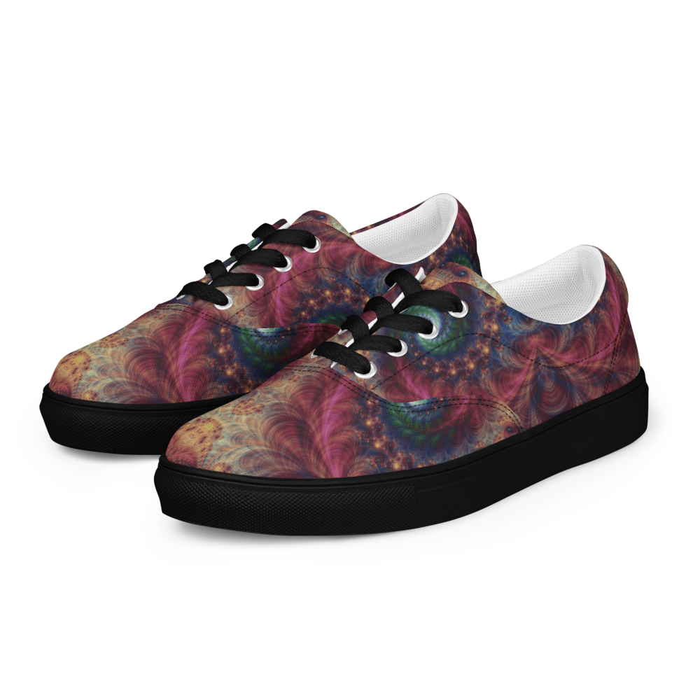 Women's Fractals Multicolor Festival Lace-Up Canvas Shoes