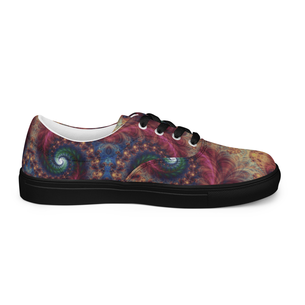 Women's Fractals Multicolor Festival Lace-Up Canvas Shoes