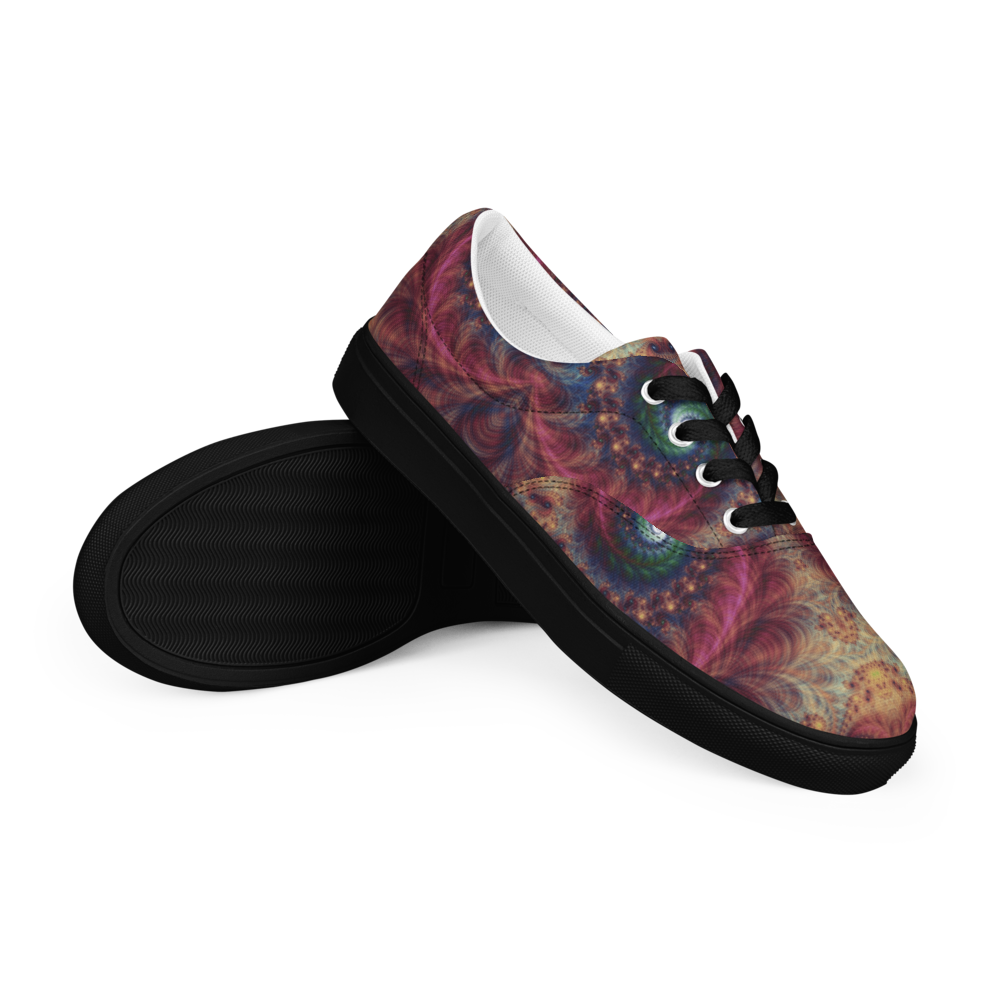 Women's Fractals Multicolor Festival Lace-Up Canvas Shoes