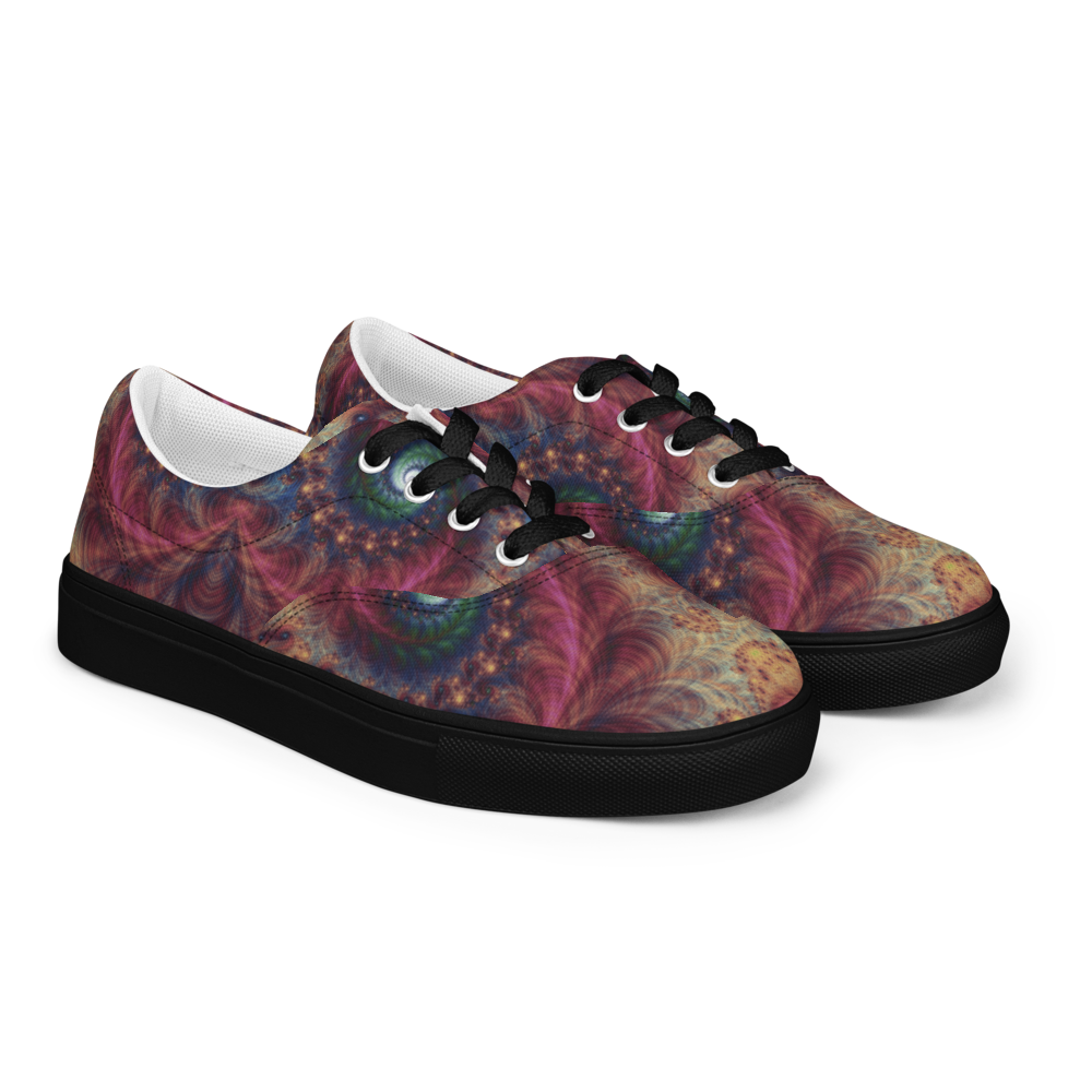 Women's Fractals Multicolor Festival Lace-Up Canvas Shoes